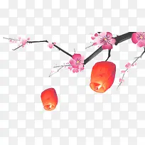 树枝和灯笼-空若网 树枝和灯笼-空若网