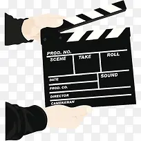 手绘手拿场记牌-空若网 手绘手拿场记牌-空若网