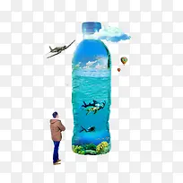 创意矿泉水瓶-空若网 创意矿泉水瓶-空若网