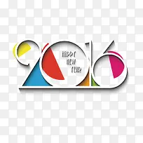 2016创意字体设计新年快乐-空若网 2016创意字体设计新年快乐-空若网