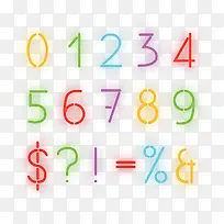 矢量霓虹灯数字-空若网 矢量霓虹灯数字-空若网