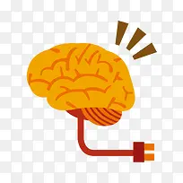 矢量大脑充电素材-空若网 矢量大脑充电素材-空若网