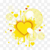黄色爱心花纹-空若网 黄色爱心花纹-空若网