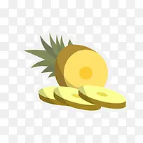 矢量卡通扁平化菠萝png-空若网 矢量卡通扁平化菠萝png-空若网