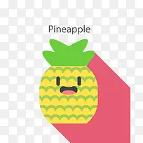 矢量卡通扁平化菠萝png-空若网 矢量卡通扁平化菠萝png-空若网