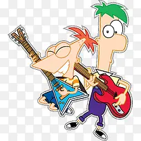 卡通朋克歌手矢量-空若网 卡通朋克歌手矢量-空若网