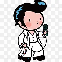 歌手卡通人物图案-空若网 歌手卡通人物图案-空若网