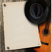 纸张吉他背景-空若网 纸张吉他背景-空若网