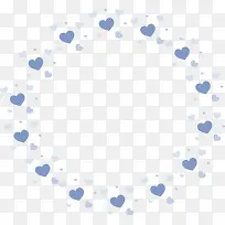蓝色爱心装饰标题框-空若网 蓝色爱心装饰标题框-空若网