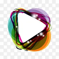 彩色炫光圆角三角形背景矢量图-空若网 彩色炫光圆角三角形背景矢量图-空若网