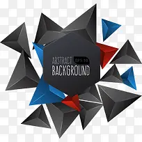 矢量立体三角形背景图案-空若网 矢量立体三角形背景图案-空若网