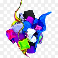 抽象3d立体彩色创意组合-空若网 抽象3d立体彩色创意组合-空若网