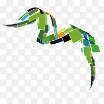 抽象绿色科技矢量图-空若网 抽象绿色科技矢量图-空若网