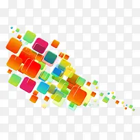 多彩正方形元素-空若网 多彩正方形元素-空若网