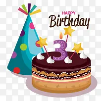 矢量生日蛋糕背景-空若网 矢量生日蛋糕背景-空若网