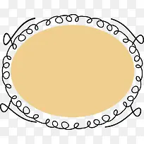 卡通手绘花纹边框椭圆-空若网 卡通手绘花纹边框椭圆-空若网