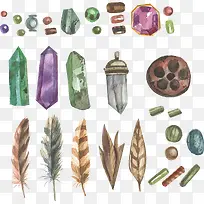 矢量手绘水彩插画-空若网 矢量手绘水彩插画-空若网