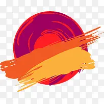 手绘多彩圆圈线条-空若网 手绘多彩圆圈线条-空若网