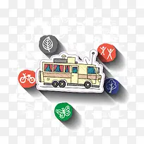 卡通手绘汽车-空若网 卡通手绘汽车-空若网