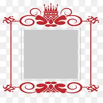 红色欧式古典花边矢量-空若网 红色欧式古典花边矢量-空若网