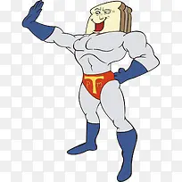 手绘面包超人-空若网 手绘面包超人-空若网