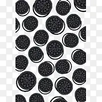 手绘奥利奥背景-空若网 手绘奥利奥背景-空若网