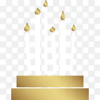 金色蜡烛蛋糕-空若网 金色蜡烛蛋糕-空若网
