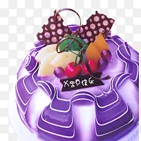 紫色父亲节快乐蛋糕矢量-空若网 紫色父亲节快乐蛋糕矢量-空若网