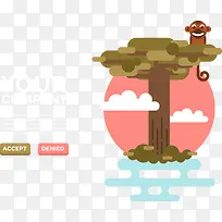 矢量猴面包树插图-空若网 矢量猴面包树插图-空若网