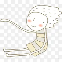 卡通线条风格可爱情侣-空若网 卡通线条风格可爱情侣-空若网