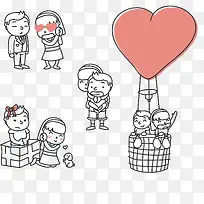 卡通手绘情侣-空若网 卡通手绘情侣-空若网