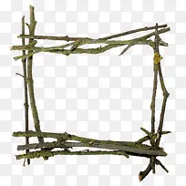 树枝搭的方型框架-空若网 树枝搭的方型框架-空若网