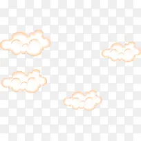 橙色卡通云朵-空若网 橙色卡通云朵-空若网