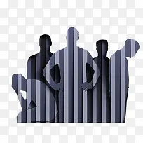 创意条纹剪影-空若网 创意条纹剪影-空若网