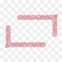 红色龙形新年快乐边框-空若网 红色龙形新年快乐边框-空若网