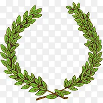 绿色对称花环边框-空若网 绿色对称花环边框-空若网