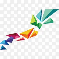 矢量彩色几何多边形-空若网 矢量彩色几何多边形-空若网