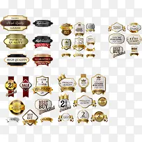 豪华质感标签标贴矢量-空若网 豪华质感标签标贴矢量-空若网