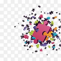 矢量拼图装饰图案-空若网 矢量拼图装饰图案-空若网