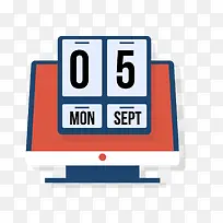 矢量五一电脑显示器数字显示-空若网 矢量五一电脑显示器数字显示-空若网