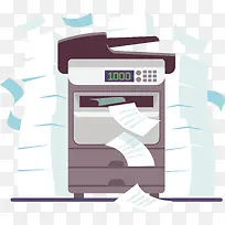 一个矢量白色打印机-空若网 一个矢量白色打印机-空若网