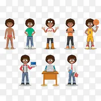 扁平化爆炸头男孩-空若网 扁平化爆炸头男孩-空若网