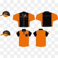 橙色工作服矢量图-空若网 橙色工作服矢量图-空若网