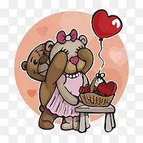 矢量泰迪熊插画-空若网 矢量泰迪熊插画-空若网