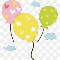 气球可爱背景素材-空若网 气球可爱背景素材-空若网