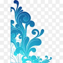 蓝色浪花花边-空若网 蓝色浪花花边-空若网