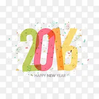 2016卡通彩色新年快乐丝带-空若网 2016卡通彩色新年快乐丝带-空若网