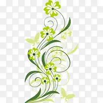 绿色花纹广告矢量图免费下载-空若网 绿色花纹广告矢量图免费下载-空若网