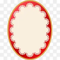 红色欧式花边标签-空若网 红色欧式花边标签-空若网