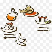 卡通手绘食物蛋糕咖啡-空若网 卡通手绘食物蛋糕咖啡-空若网